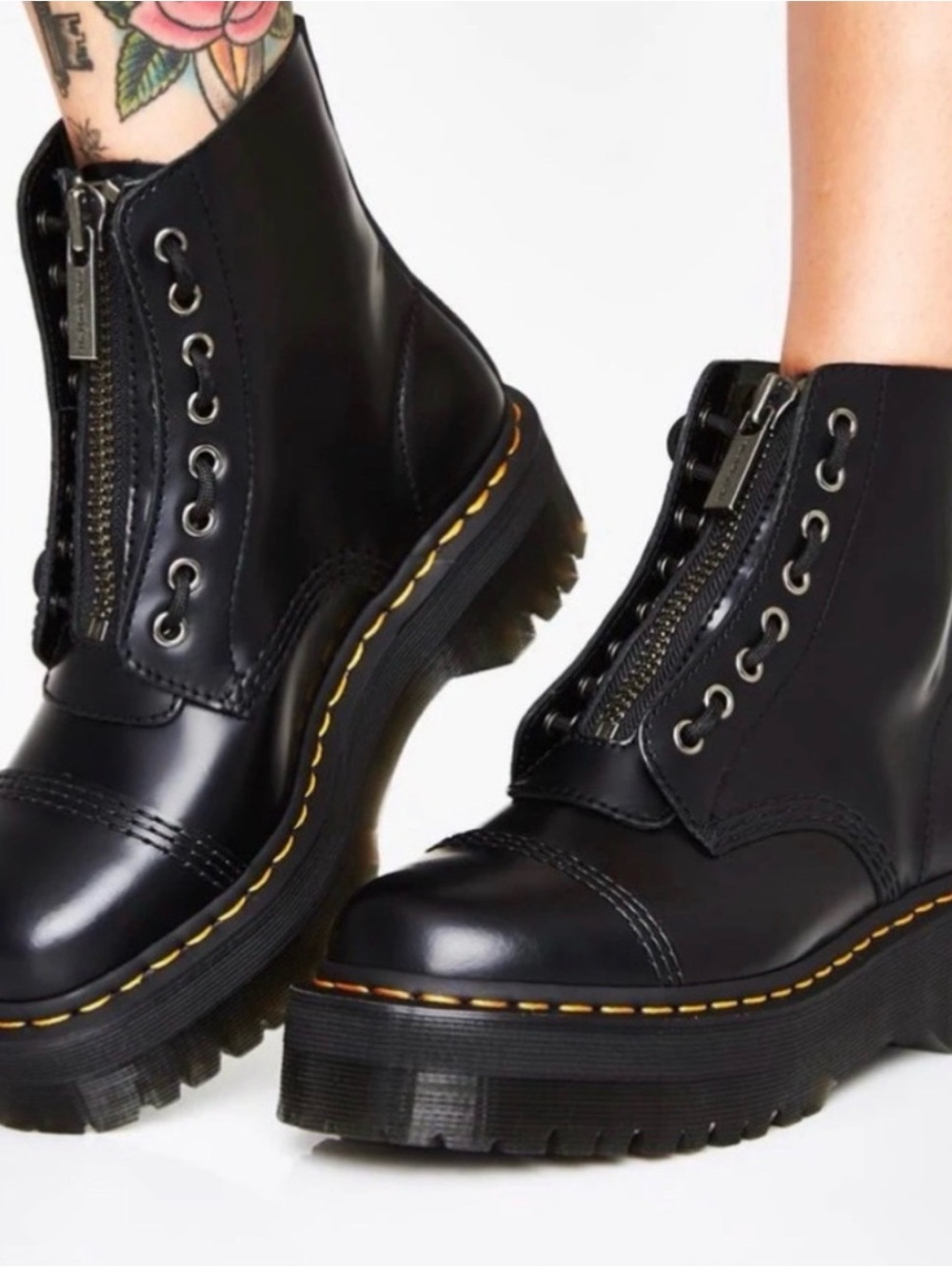 Dr. Martens Sinclair Smooth Leather Platform Boots